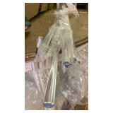 Pack Curtain Pull Rod with Metal Snap Invisible Clear Curtain Push Wand for Drapery and Grommet Curtains 1/2 Inch Wide (Acrylic, 40 Inch) - Retail: $53