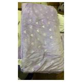 Purple Heart Pattern Comforter Set - Retail: $57