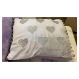 Purple Heart Pattern Comforter Set - Retail: $57
