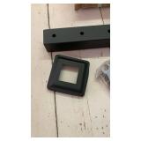 36\" Stainless Steel Cable Railing Post - Black Powder Coated Deck Handrail with Pre-Drilled Holes, Includes Mounting Hardware for Wood/Concrete Surfaces (Single Post) - Retail: $42