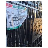 7x20ft Heavy-Duty Metal Farm Driveway Gate with Deer Motif (One Gate Set) (Damage, see photo)