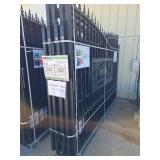 7x20ft Heavy-Duty Metal Farm Driveway Gate with Deer Motif (One Gate Set) (Damage, see photo)