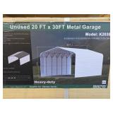 New 20x30 Heavy-Duty Metal Garage Kit - Model K2030