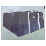 LandHonor 6x8 Galvanized Metal Storage Shed