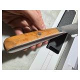 New Ryori 8” Santoku Professional Kitchen Knife w/ Protective Sleeve, Wood
