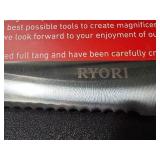 New Ryori 10” Serrated B Professional Cutlery Knife w/ Protective Sleeve, Wood