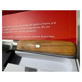 New Ryori 10” Serrated B Professional Cutlery Knife w/ Protective Sleeve, Wood