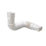 3 New Amerimax Flex A Spout 22”-55” Vinyl Downspout Extension Drainage, White