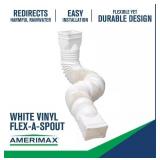 3 New Amerimax Flex A Spout 22”-55” Vinyl Downspout Extension Drainage, White