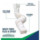 3 New Amerimax Flex A Spout 22”-55” Vinyl Downspout Extension Drainage, White