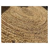 BRAIDED Reversible Round RUG - Outdoor or Indoor Entry Way - 4’ - design on one side