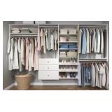 24 in. x 8 in. Classic White Wood Shelves (2-Pack) - Great Addition to Any Closet Unit - Shelves only