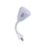 A Plug in Motion Sensor Night Light, LED Infrared Sensor Light 6W Light AC 85-265V PIR Infrared Sensor Motion Detector Light Bulb Lamp (White Light, US Plug)