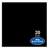 SAVAGE BACKDROPS - SA 66-86 BLACK 86 IN X 36 FT - No Stands included just the back drop