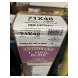 Lotus & Windowear 71” x 48” CORDLESS 1” Vinyl Bind *One Blind*