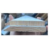 Bundle of 2 Primed Wood Baseboard Moulding 8’ x 4 ¼” - Sm Blemishes, not perfect  see images comes as pictured