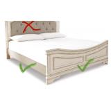 White/ Ivory Colored High Quality B743-56 KING/CALKING PANEL FOOTBOARD & Side Rails Only - no Head board
