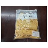 Womens 3 Packs Short Sleeve Shirts Soft V Neck T-Shirts Loose Fit Lightweight Basic Tee Tops Size Small Yellow