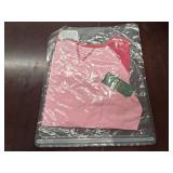 Remidoo Women Color Block Short Sleeve Crop Top Crewneck Raglan Summer Tee T Shirt Pink Small