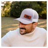 KOLWOVEN New Dad Hat Est 2025, First, Papa Trucker Baseball Cap, Ideal Birthday or Father s Day Present One Size Grey