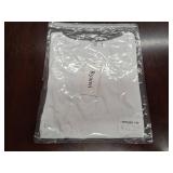 Womens Casual Long Sleeve Stretch Scoop Neck Basic Ribbed T-Shirt Slim Fit Casual Basic Tops Size Small White