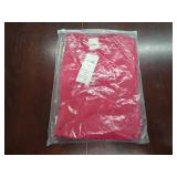 Womens Summer Dresses Loose Sleeveless Spaghetti Strap Asymmetric Tiered Maxi Dress Size Medium Pink