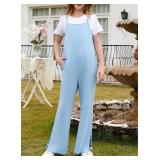 blibean Teen Girls 2025 Fashion Sleeveless Jumpsuits Kids Strap Pockets Romper Size 6-15 Years