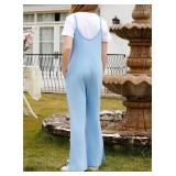 blibean Teen Girls 2025 Fashion Sleeveless Jumpsuits Kids Strap Pockets Romper Size 6-15 Years