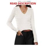 Womens Sweaters Casual Long Sleeve Shirts V Neck Knit Pullover Sweater Tops Cute Dressy Fall Outfits Size Medium Color Is Green