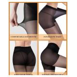 Buauty 4 Pack 20D Sheer Black Tights for Women,Breathable Pantyhose for Women, women