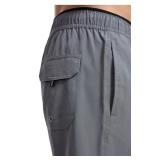 Gottex Men Beach Vibe 7" swim shorts in Grey Black Size Medium