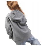 Cute Kids Hoodies for Girls Boys, Long Sleeve Hooded Sweatshirts with Panda Pattern, Pullover Hoodie with Zip Pocket Size 7-8