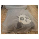 Cute Kids Hoodies for Girls Boys, Long Sleeve Hooded Sweatshirts with Panda Pattern, Pullover Hoodie with Zip Pocket Size 7-8