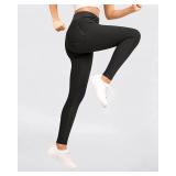 CLOZOZ Jeggings for Women High Waisted Stretchy Skinny Jeans V Cross Pull On Tummy Control Leggings with Back Pockets Denim Black Size S