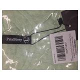 PrinStory Womens Sleeveless Textured Slim Tops Crewneck Knit Solid Summer Casual Shirts Pullover Tank Tops for Women Size L Grass Green