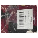 PrinStory Womens Short Sleeve Tops Summer Fashion Irregular Neck Knitted Tunic Tops Casual Loose Pullover Shirts Size L Wine Red