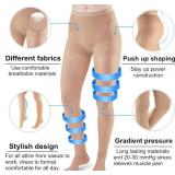 Varicose Veins Compression Pantyhose Stocking 20 30 mmHg Closed Toe Support Hose(Beige, Size L)