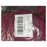 PrinStory Womens Short Sleeve Tops Summer Fashion Irregular Neck Knitted Tunic Tops Casual Loose Pullover Shirts Size L Wine Red