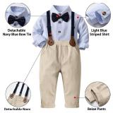 SANGTREE Baby Boy Gentleman Long Sleeves Suit Sets with Pockets, 12-18 M