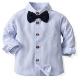 SANGTREE Baby Boy Gentleman Long Sleeves Suit Sets with Pockets, 12-18 M