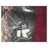 PrinStory Womens Short Sleeve Tops Summer Fashion Irregular Neck Knitted Tunic Tops Casual Loose Pullover Shirts Size S Wine Red