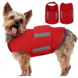 QBLEEV Sweater for Small Dogs, Fleece Vest Sweatshirt Warm Pullover Clothes for Winter, Reflective Jacket With Leash Hole French Bulldog Winter Coat for Small Medium Large Dogs, XS