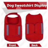 QBLEEV Sweater for Small Dogs, Fleece Vest Sweatshirt Warm Pullover Clothes for Winter, Reflective Jacket With Leash Hole French Bulldog Winter Coat for Small Medium Large Dogs, XS