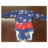 ADUKIDE Baby Girls Rash Guard Swimsuit Long Sleeve Ruffles Swimwear with Zipper UPF 50+ One Piece Beachwear Size 4T