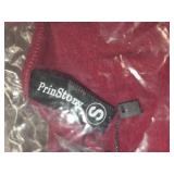 PrinStory Womens Short Sleeve Tops Summer Fashion Irregular Neck Knitted Tunic Tops Casual Loose Pullover Shirts Size S Wine Red