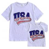 4th of July Mommy and Me Matching Shirts American Flag Tshirt Tops Mom Daughter Son Outfit 18-24 m