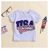 4th of July Mommy and Me Matching Shirts American Flag Tshirt Tops Mom Daughter Son Outfit 18-24 m