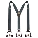 JEMYGINS Mens 1.4 inches Wide with 6 Button End Elastic Adjustable Suspenders