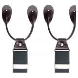 JEMYGINS Mens 1.4 inches Wide with 6 Button End Elastic Adjustable Suspenders