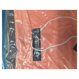 OFEEFAN Womens Tops Tulip Short Sleeve Blouses Pleated Front Summer Beach Vacation Outfits Size M Peach